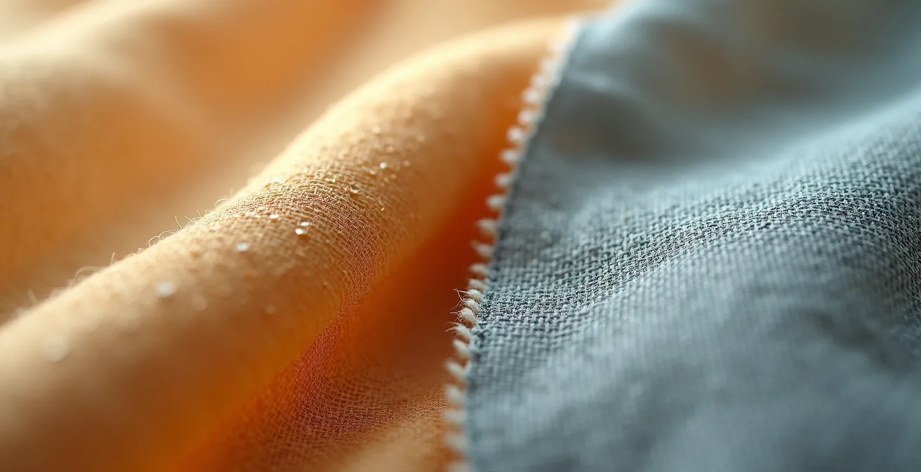 Visuelles Vergleichsdiagramm mit hochwertigen vs. preisgünstigen Kleidungsstücken, das die Cost-Per-Wear-Logik und langfristige Werterrechnung demonstriert