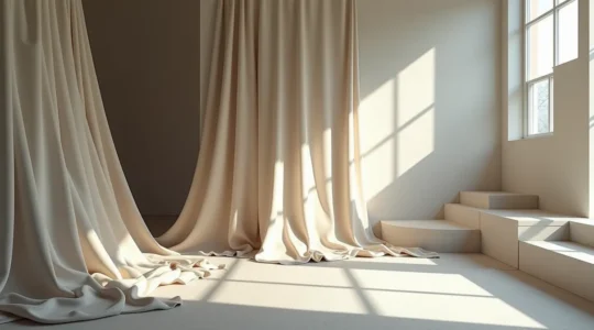 Elegante Modepräsentation mit minimalistischen Elementen, die deutsche Designästhetik und zeitgenössische Laufsteg-Trends widerspiegelt