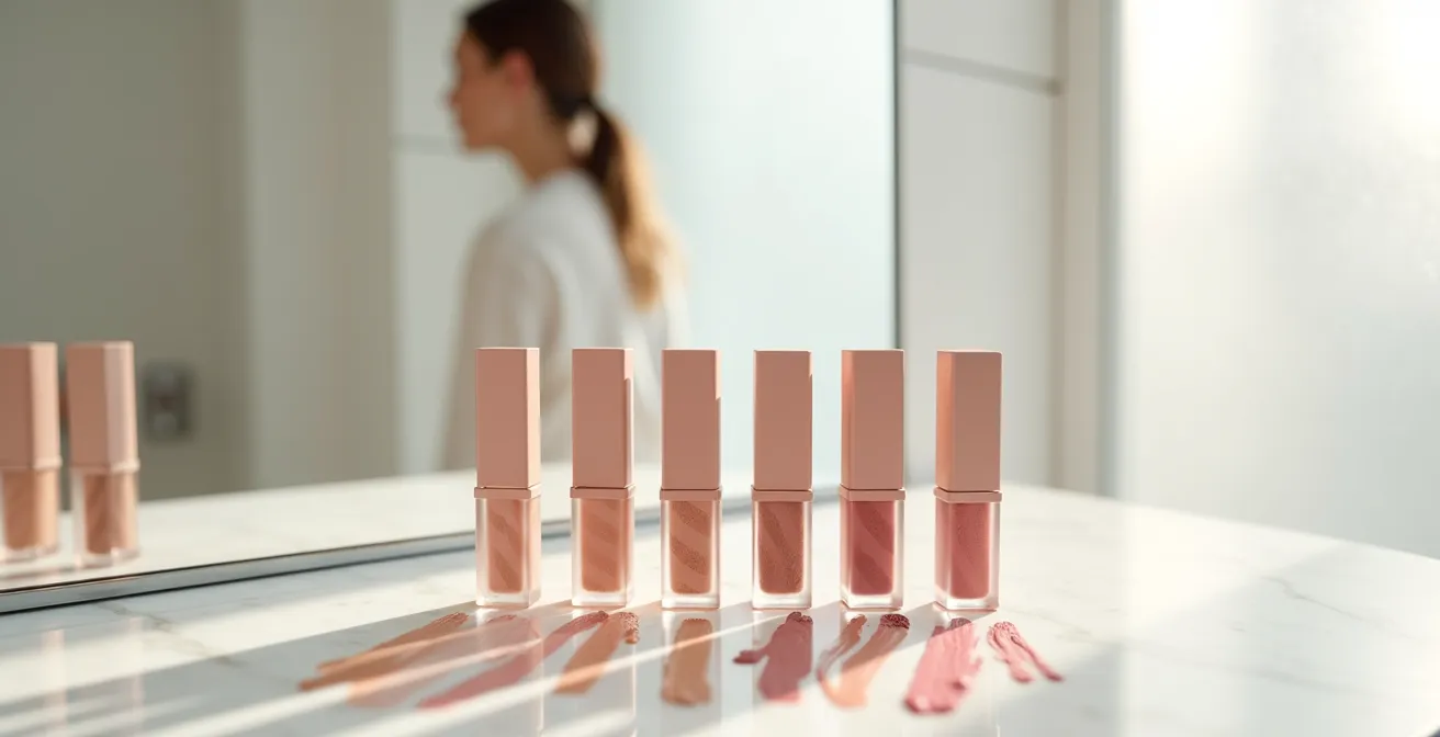 Nude-Lippenstift-Farbpalette für deutsche Hauttöne