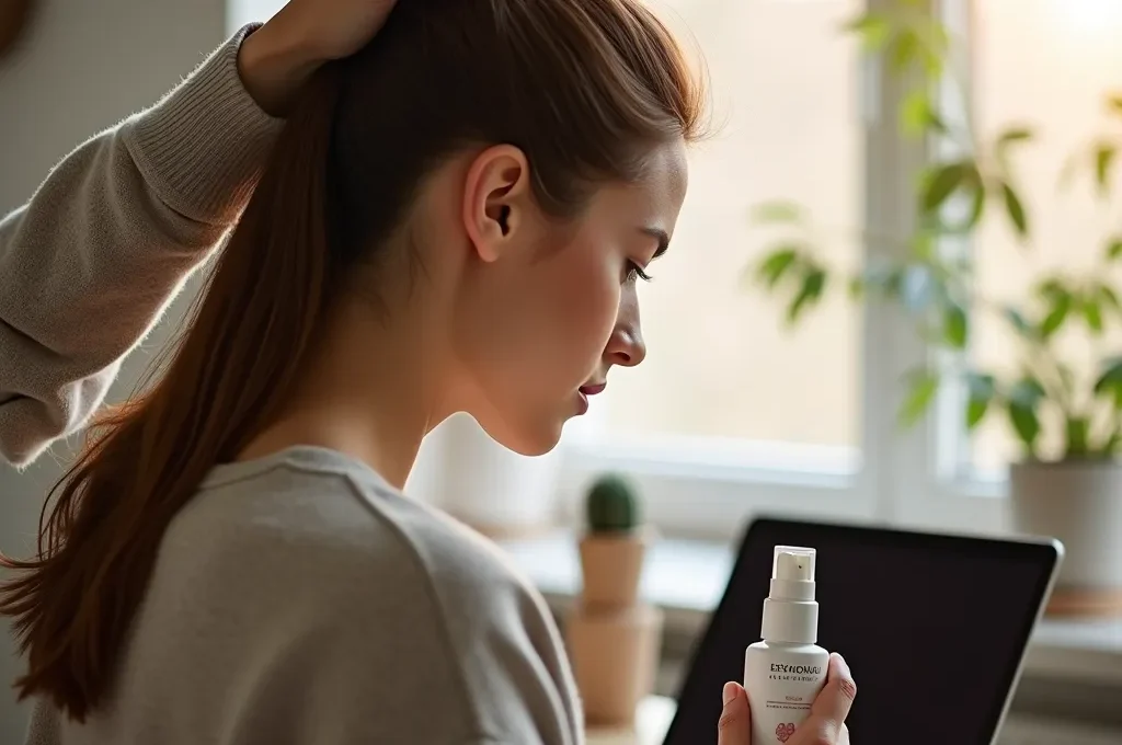 Moderne Anwendung von Trockenshampoo als Übergangshelfer beim Hair Training