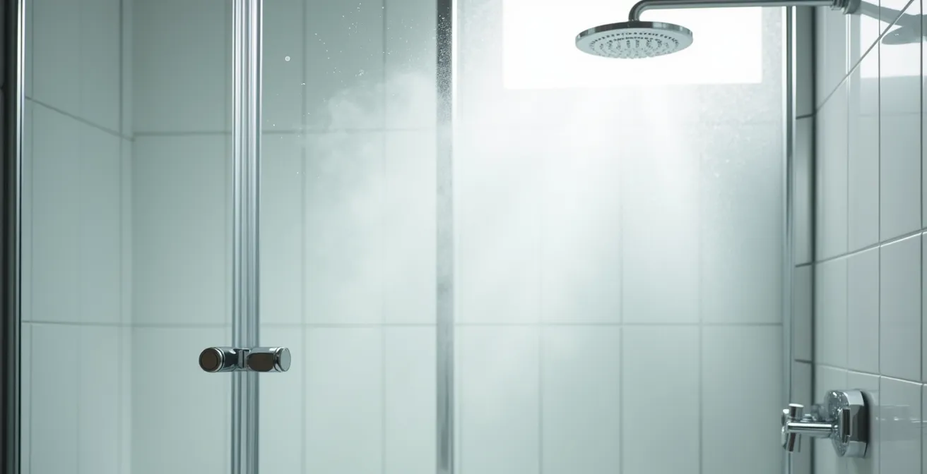 Makroaufnahme von Wassertropfen auf der Haut nach dem Duschen